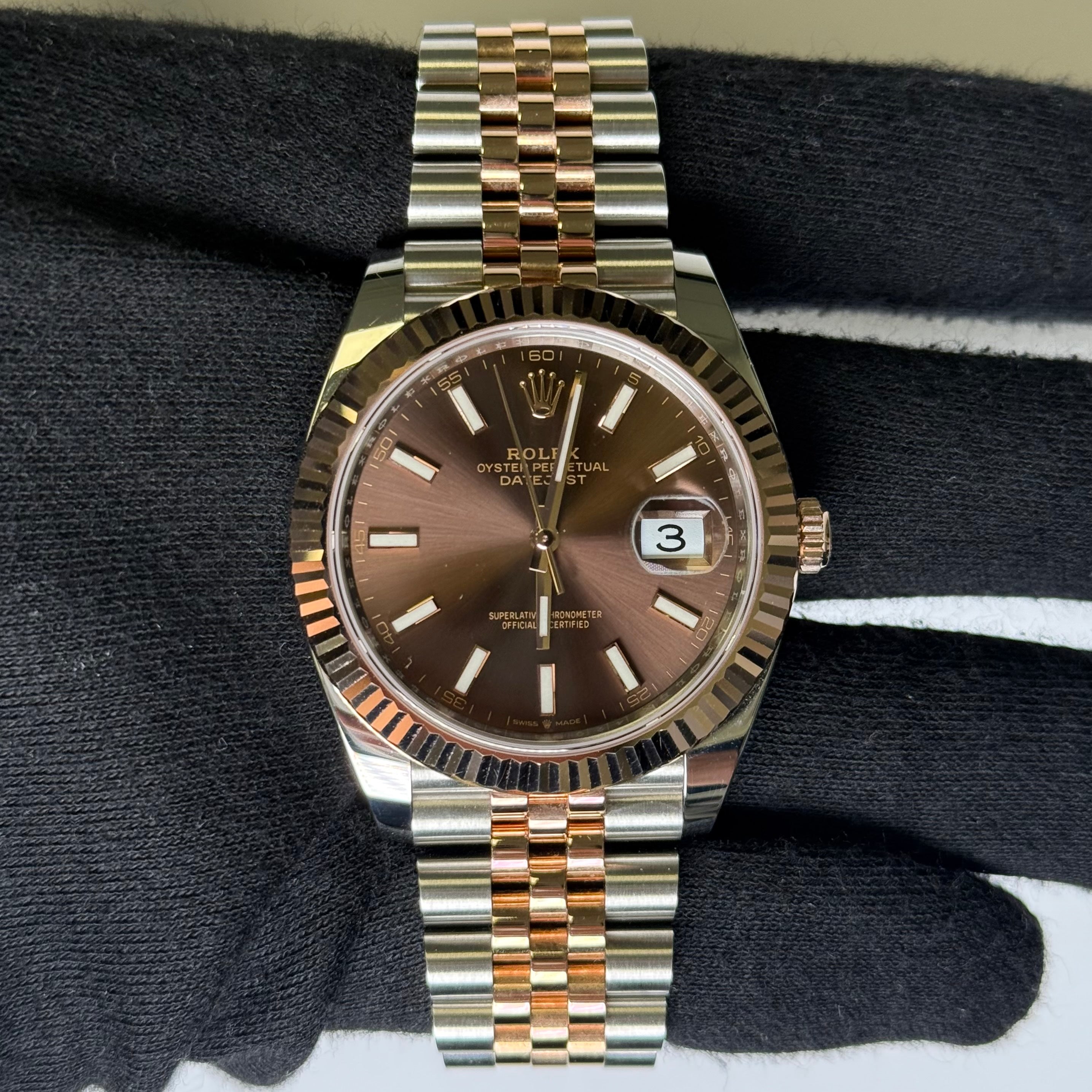 Rolex Datejust 41mm Chocolate Dial Watch Ref# 126331 - Happy Jewelers Fine Jewelry Lifetime Warranty