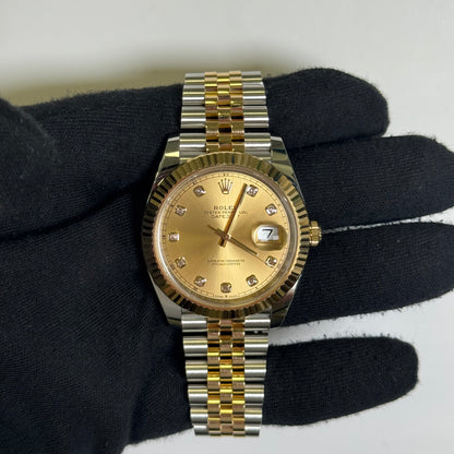 Rolex Datejust 41mm Champagne Dial Watch Ref# 126333 - Happy Jewelers Fine Jewelry Lifetime Warranty