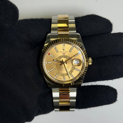 Rolex Sky-Dweller 42mm Champagne Dial Watch Ref# 326933 - Happy Jewelers Fine Jewelry Lifetime Warranty