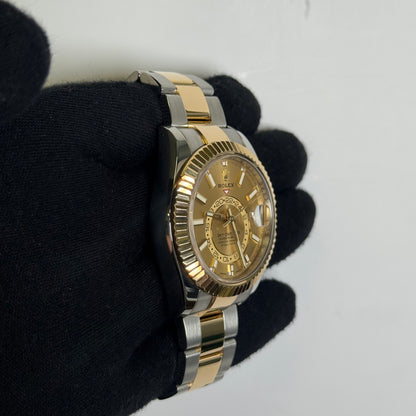 Rolex Sky-Dweller 42mm Champagne Dial Watch Ref# 326933 - Happy Jewelers Fine Jewelry Lifetime Warranty