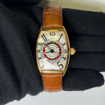 Franck Muller Cintrée Curvex 32mm Roulette Dial Watch Ref# 5850 - Happy Jewelers Fine Jewelry Lifetime Warranty
