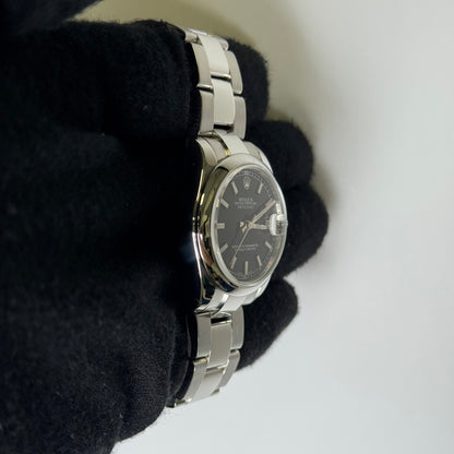 Rolex Datejust Stainless Steel 31mm Black Stick Dial Watch Reference# 178240 - Happy Jewelers Fine Jewelry Lifetime Warranty
