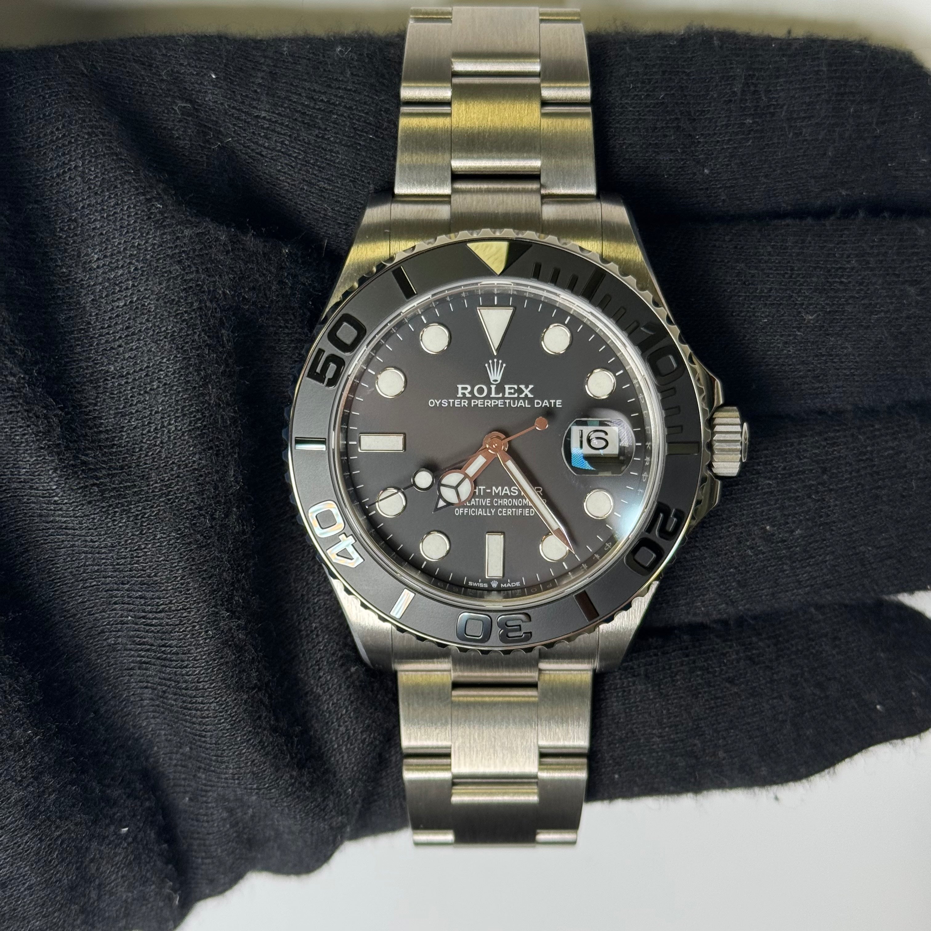 Rolex Yacht-Master 42mm Black Dial Watch Ref# 226627 - Happy Jewelers Fine Jewelry Lifetime Warranty