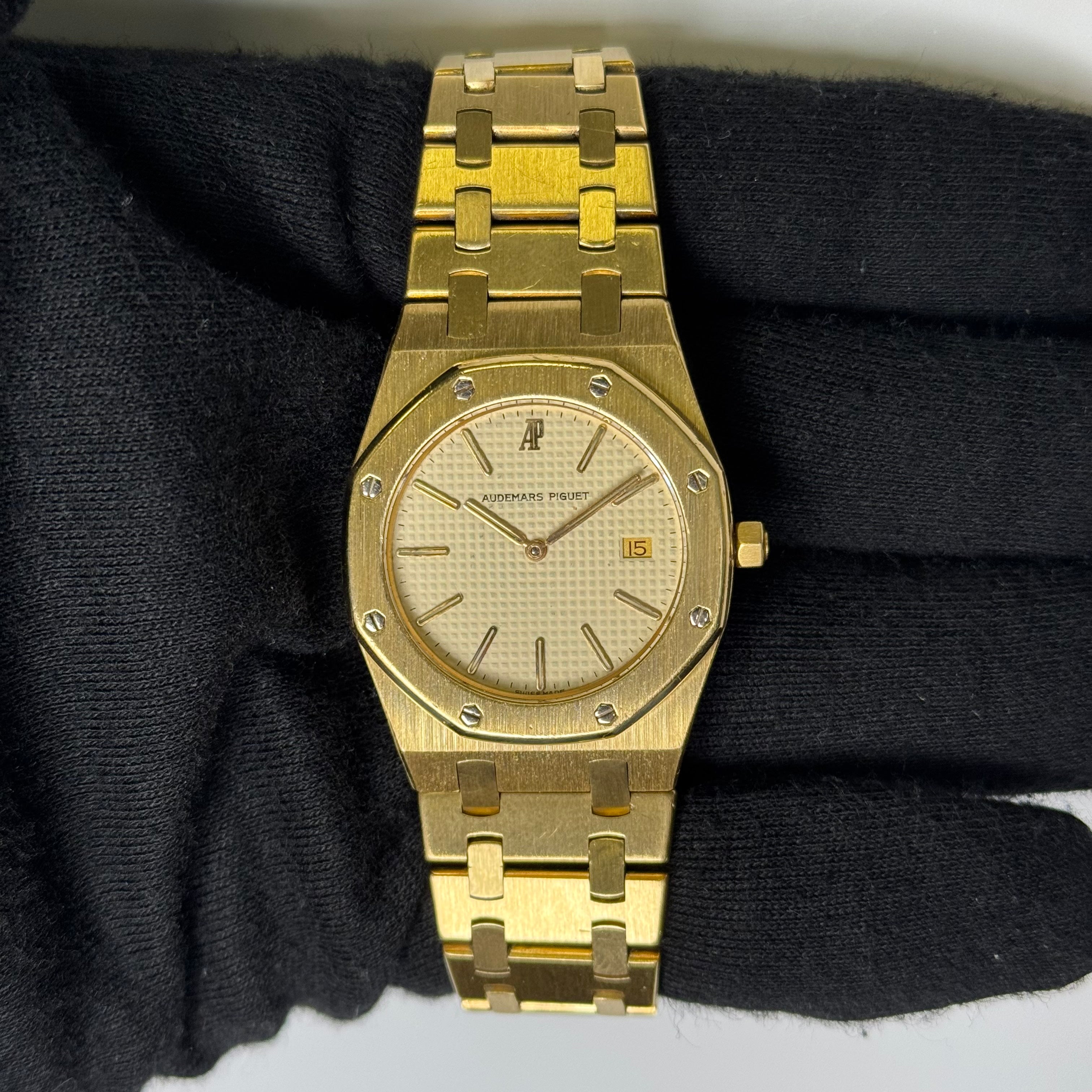 Audemars Piguet Royal Oak 33mm Champagne Dial Watch Ref# 56175BA.0789 - Happy Jewelers Fine Jewelry Lifetime Warranty