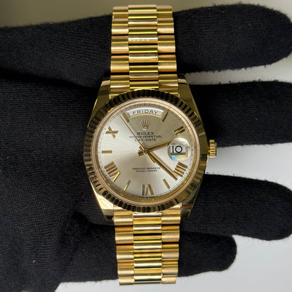 Rolex Day-Date 40mm Silver Dial Watch Ref# 228238 - Happy Jewelers Fine Jewelry Lifetime Warranty
