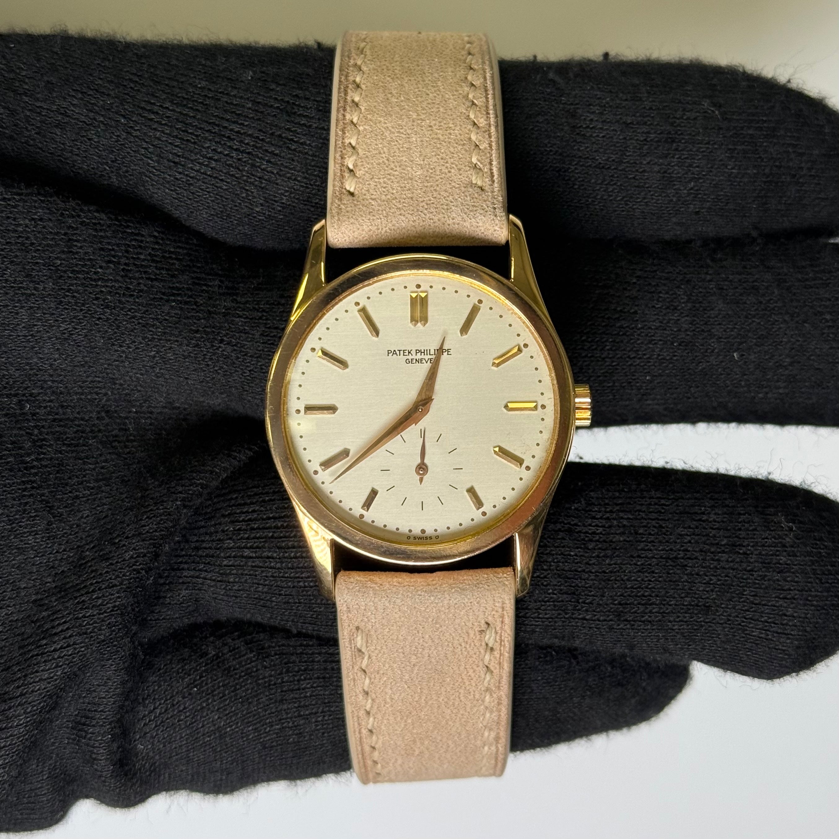 Patek Philippe Calatrava 31mm Silver Dial Watch Ref# 3796-R-001 - Happy Jewelers Fine Jewelry Lifetime Warranty