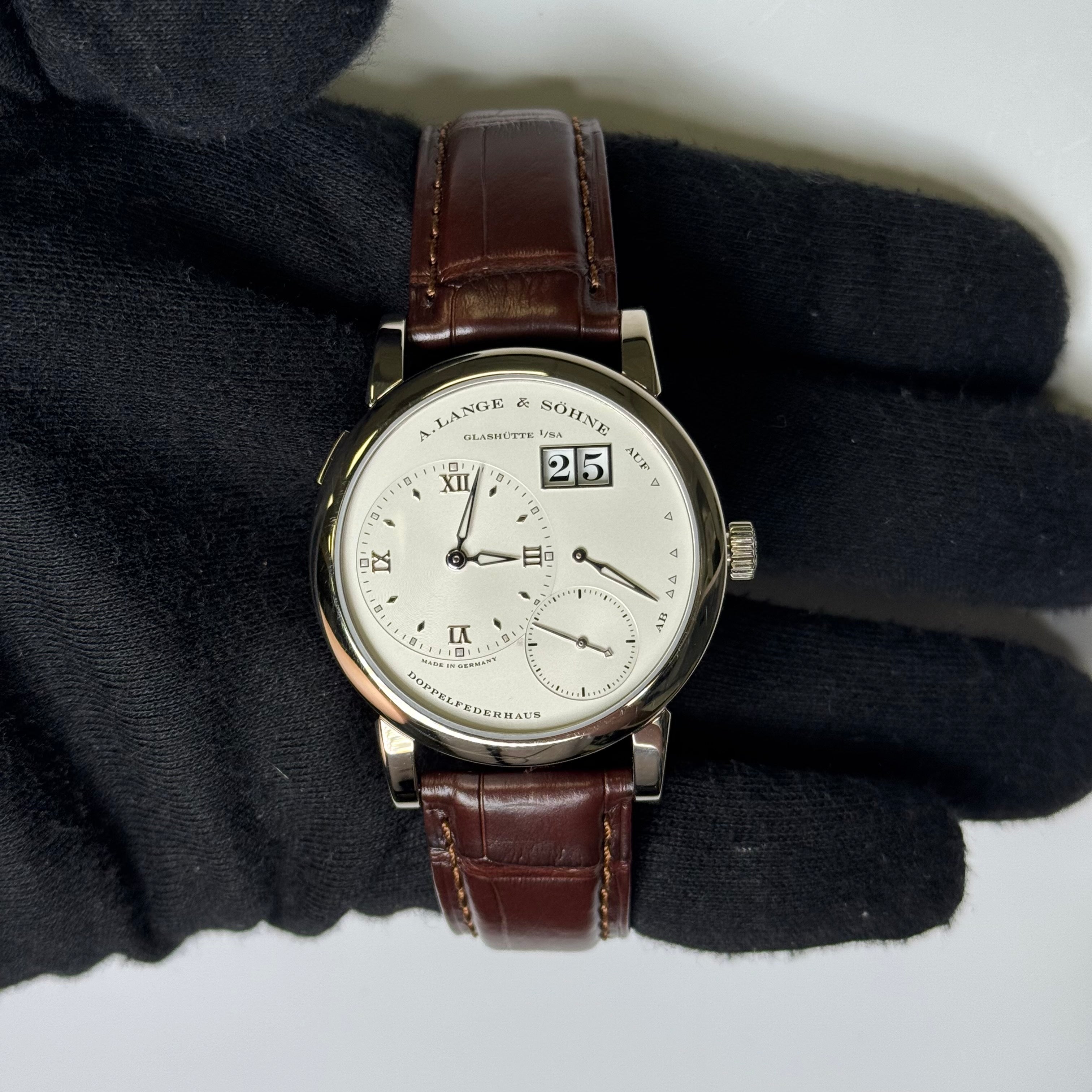 A. Lange & Sohne Lange 38.5mm Silver Dial Watch Ref# 101.039 - Happy Jewelers Fine Jewelry Lifetime Warranty