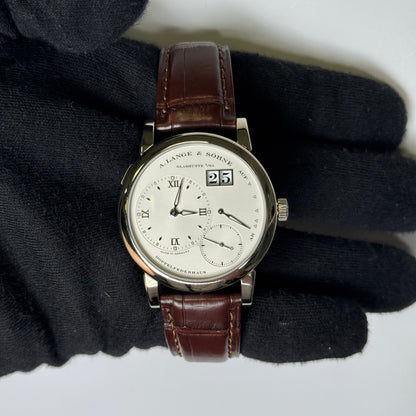 A. Lange & Sohne Lange 38.5mm Silver Dial Watch Ref# 101.039 - Happy Jewelers Fine Jewelry Lifetime Warranty