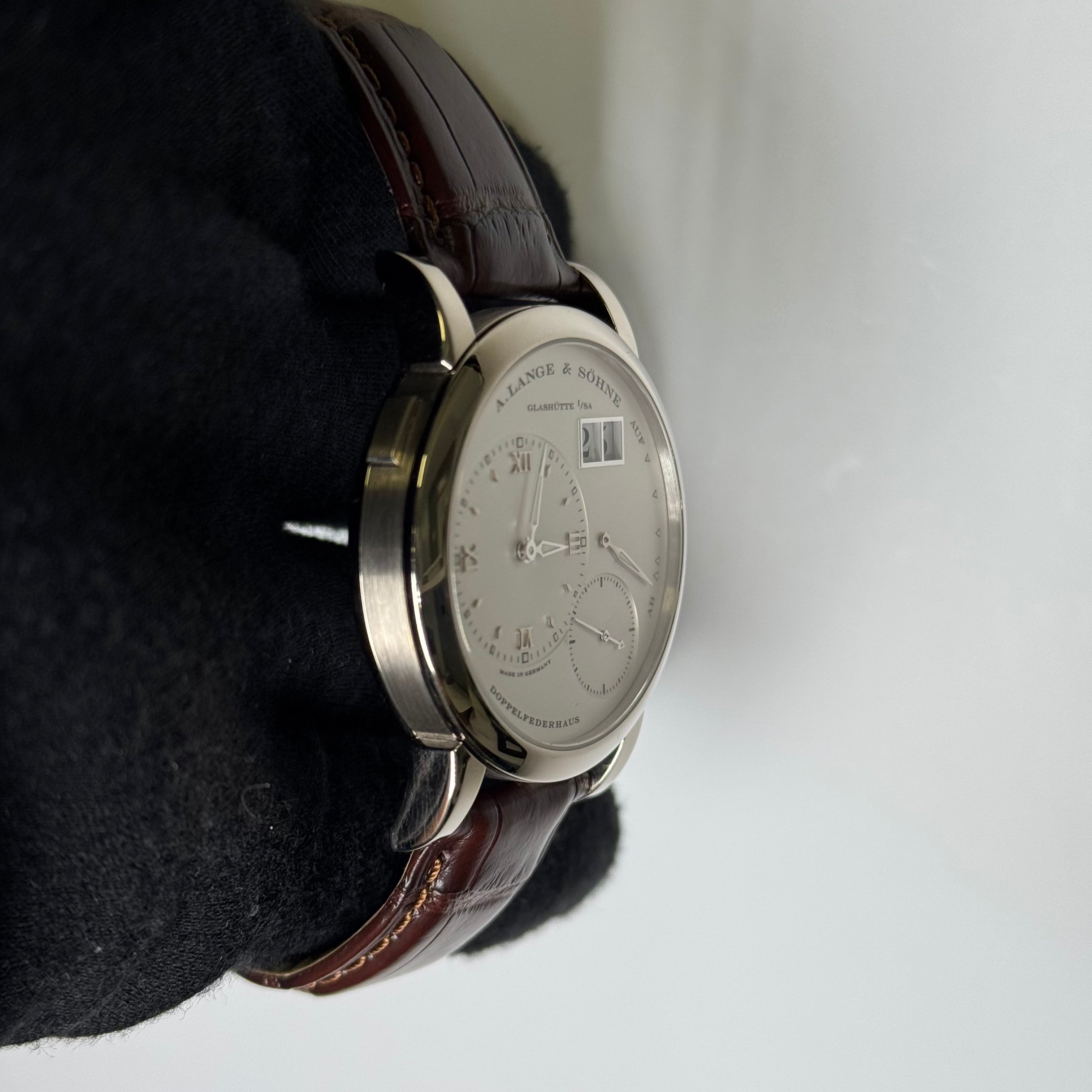 A. Lange & Sohne Lange 38.5mm Silver Dial Watch Ref# 101.039 - Happy Jewelers Fine Jewelry Lifetime Warranty