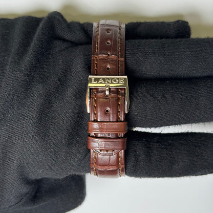 A. Lange & Sohne Lange 38.5mm Silver Dial Watch Ref# 101.039 - Happy Jewelers Fine Jewelry Lifetime Warranty