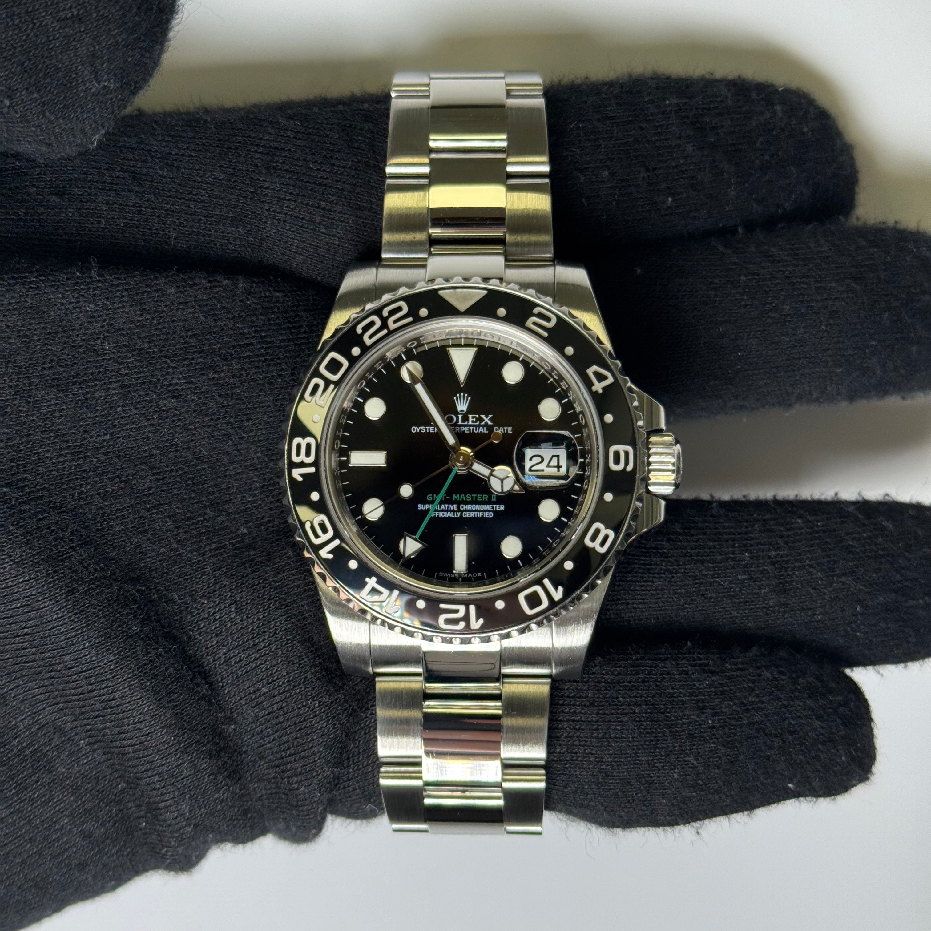 Rolex GMT-Master II 40mm Black Dial Watch Ref# 116710LN - Happy Jewelers Fine Jewelry Lifetime Warranty