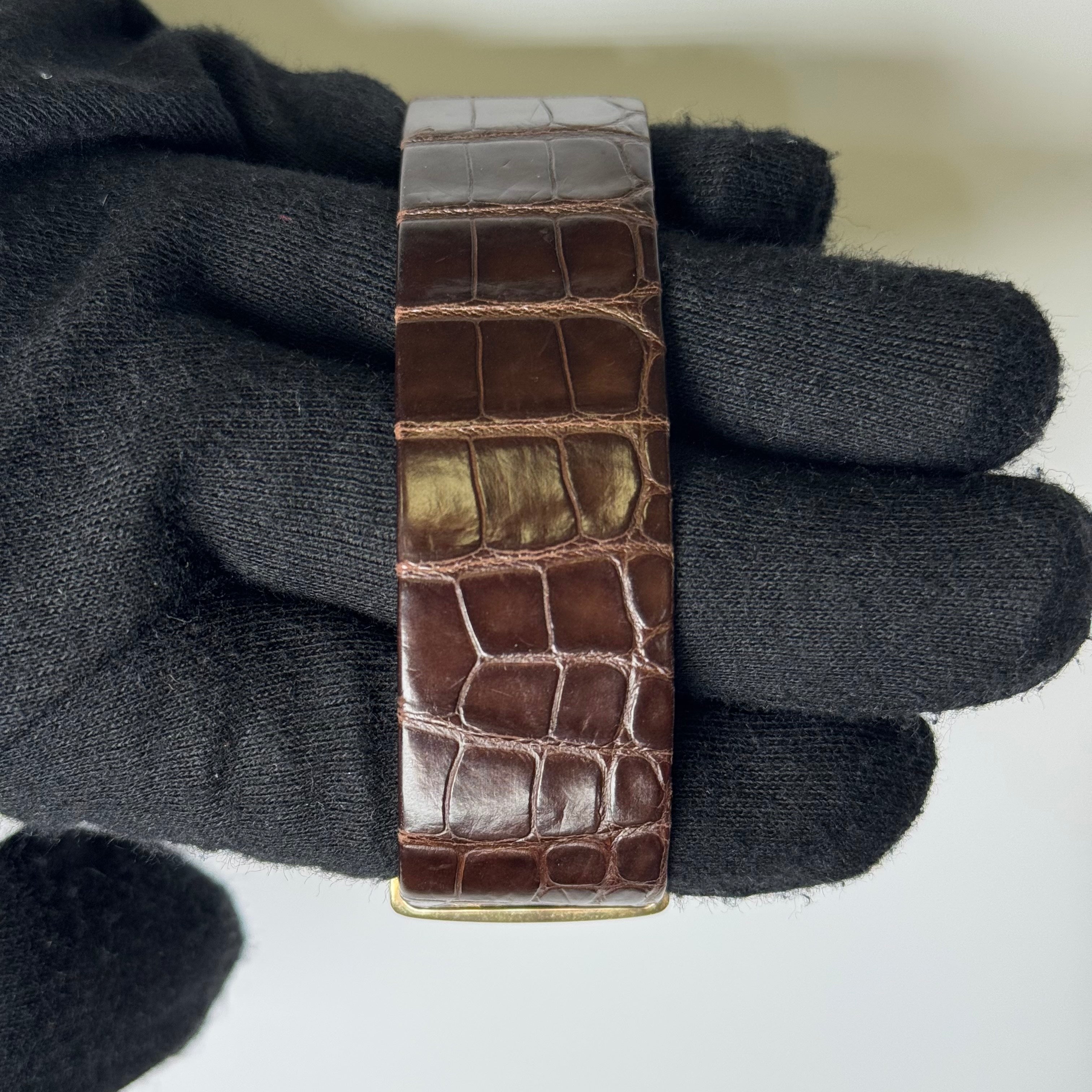 Van Cleef Cadenas 26x13mm Gold Dial Watch Ref# 131148 - Happy Jewelers Fine Jewelry Lifetime Warranty