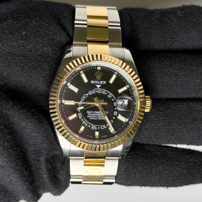 Rolex Sky-Dweller 42mm Black Dial Watch Ref# 326933 - Happy Jewelers Fine Jewelry Lifetime Warranty