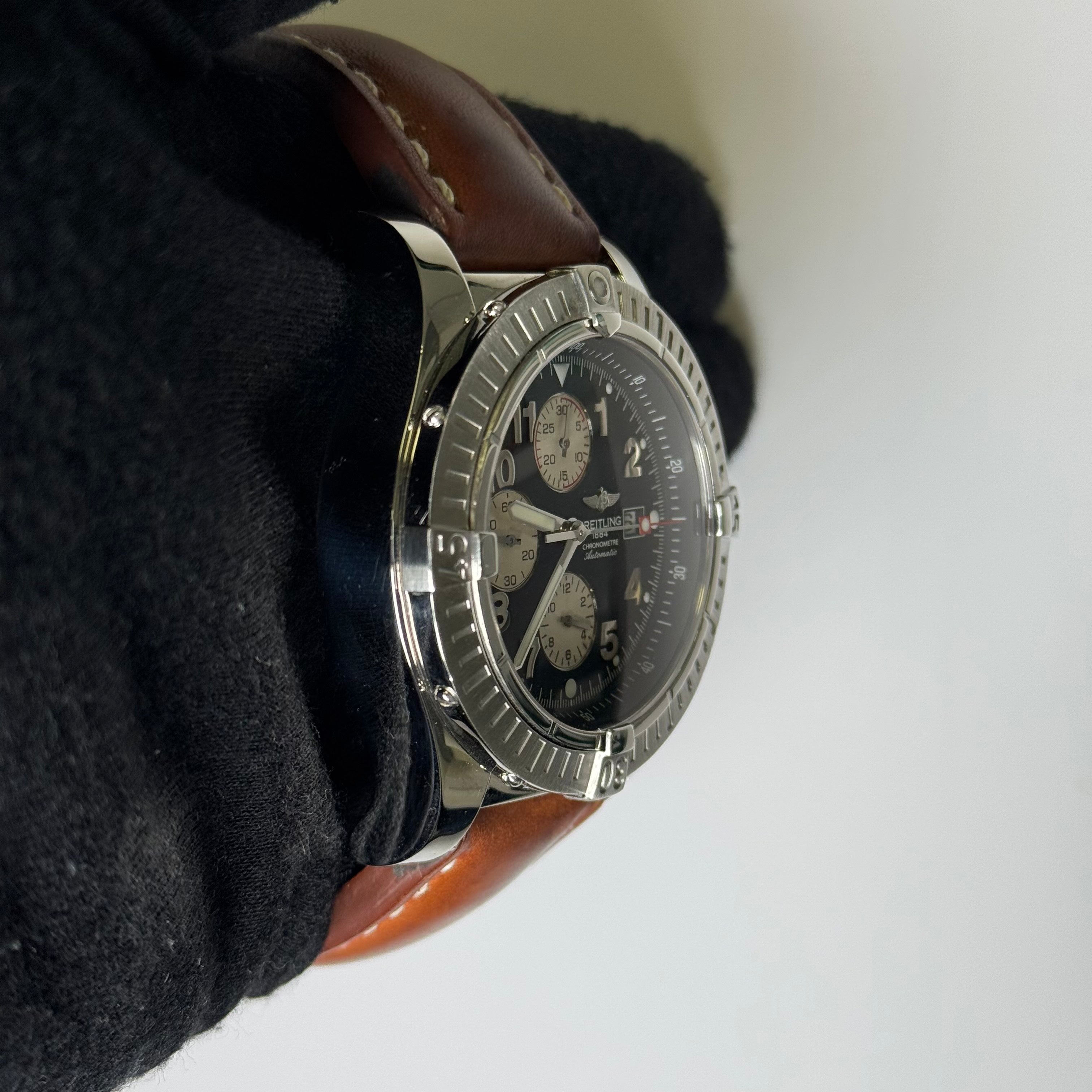 Breitling Super Avenger 48mm Black Dial Watch Ref# A13370 - Happy Jewelers Fine Jewelry Lifetime Warranty