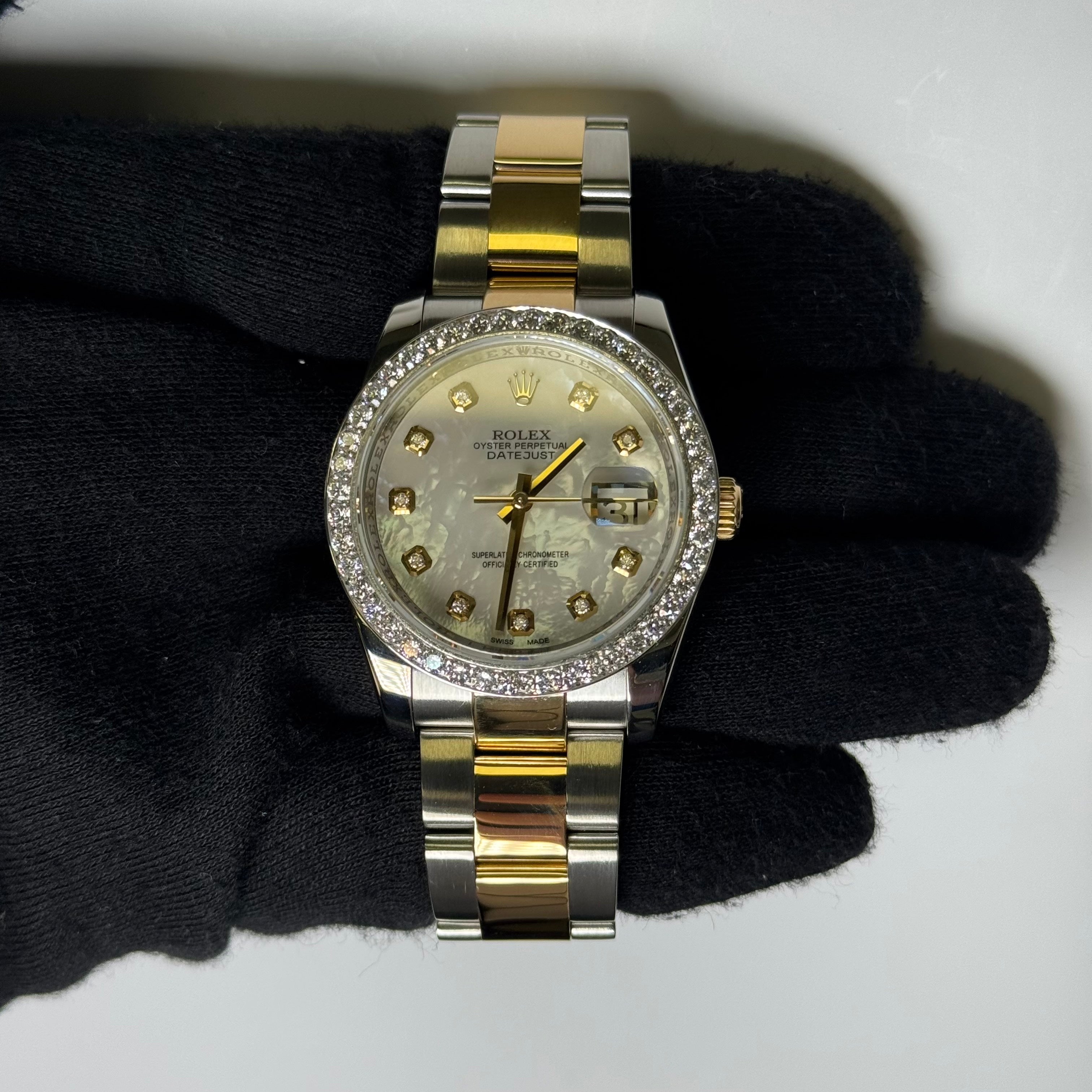 Rolex Datejust 36mm MOP Dial Watch Ref# 116203 - Happy Jewelers Fine Jewelry Lifetime Warranty