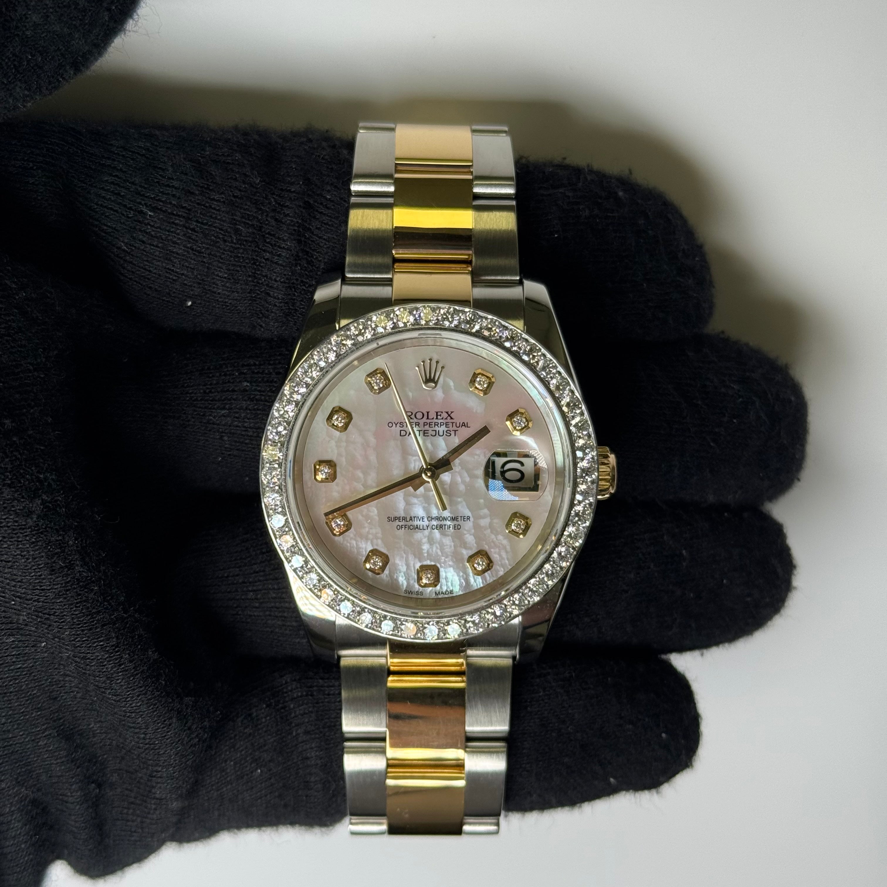 Rolex Datejust 36mm MOP Dial Watch Ref# 116203 - Happy Jewelers Fine Jewelry Lifetime Warranty