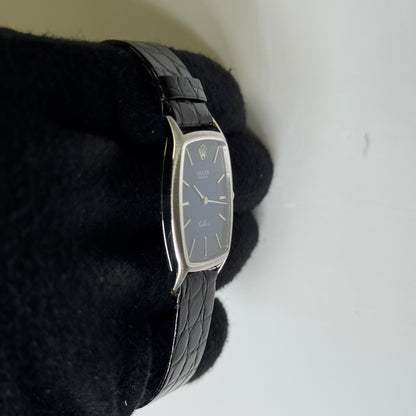 Rolex Cellini 26x31 mm Blue Dial Watch Ref# 3807 - Happy Jewelers Fine Jewelry Lifetime Warranty