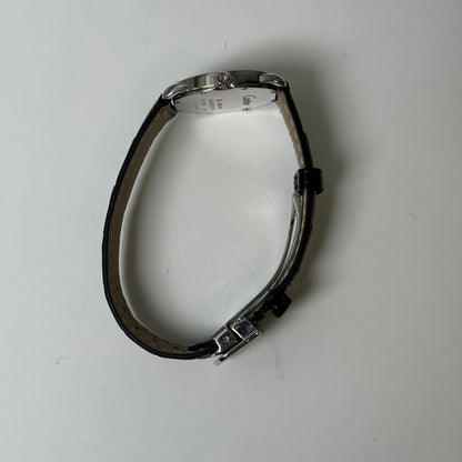 Cartier Ronde Louis 28mm 18K White Gold Cream Roman Dial Watch Factory Diamond Bezel With Black Leather Strap REF# 2887 - Happy Jewelers Fine Jewelry Lifetime Warranty