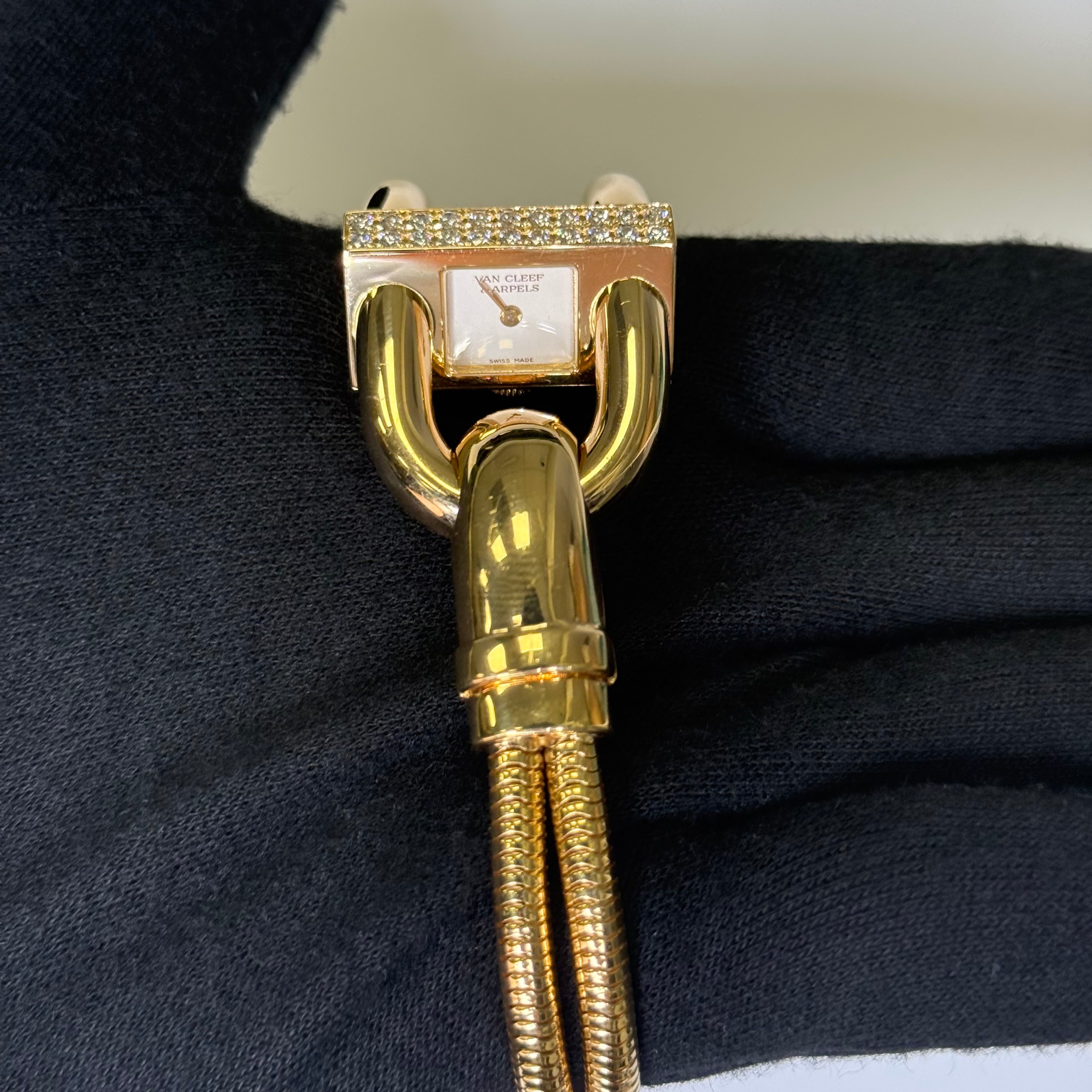 Van Cleef Cadenas 26x13mm White Dial Watch Ref# 131977 - Happy Jewelers Fine Jewelry Lifetime Warranty