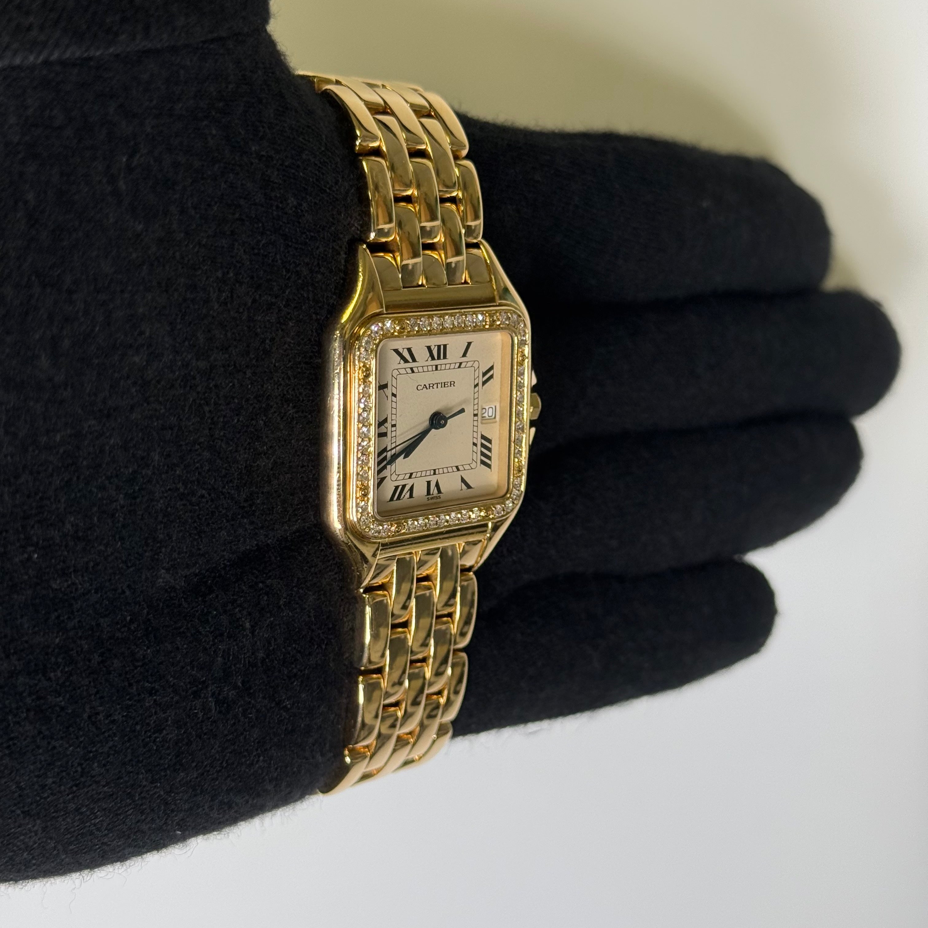 Cartier Panthere 27mm White Dial Watch Ref# 88270147 - Happy Jewelers Fine Jewelry Lifetime Warranty