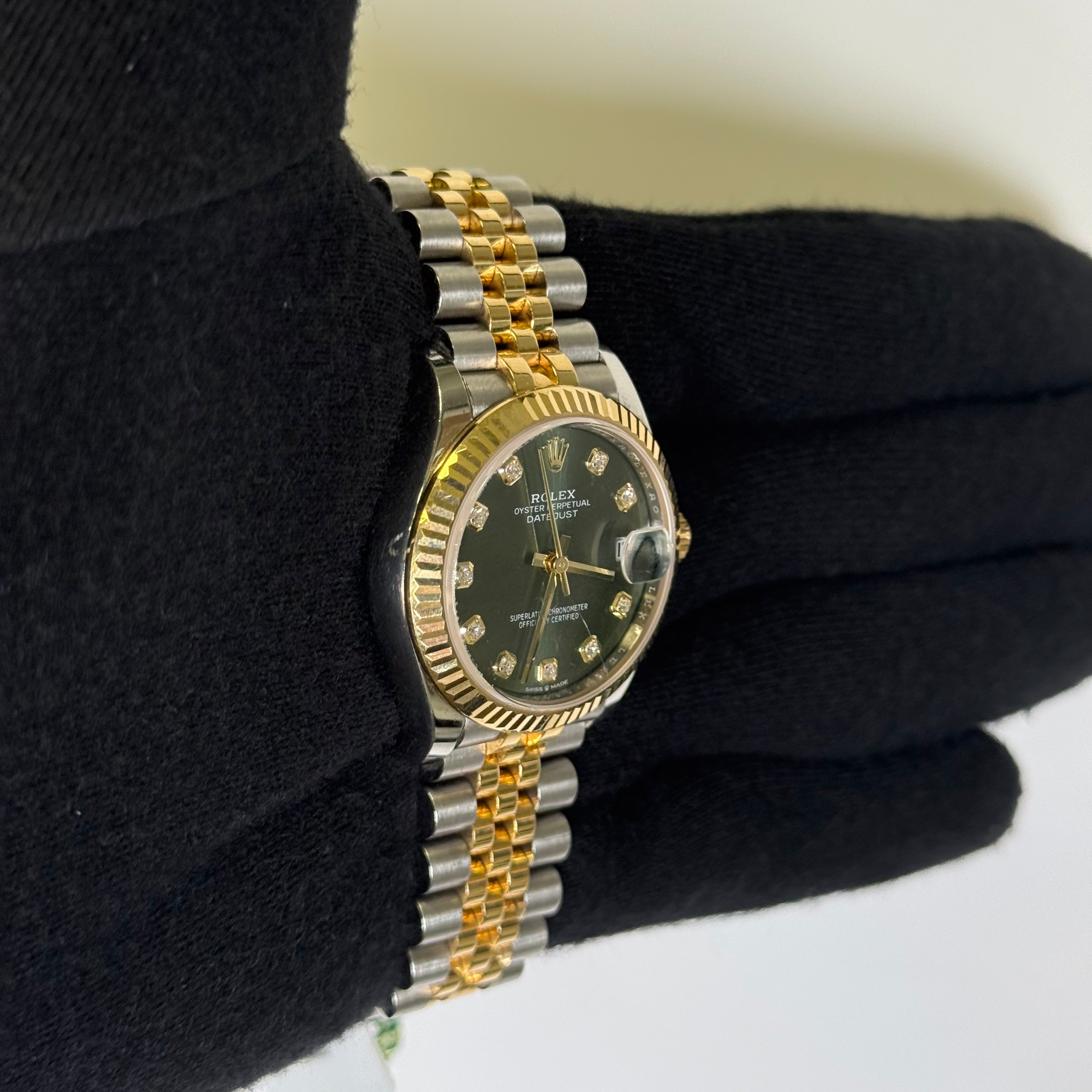 Rolex Datejust 31mm Green Dial Watch Ref# 278273 - Happy Jewelers Fine Jewelry Lifetime Warranty