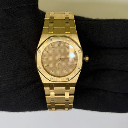 Audemars Piguet Royal Oak 33mm Gold Dial Watch Ref# 56175BA.OO.0789BA - Happy Jewelers Fine Jewelry Lifetime Warranty
