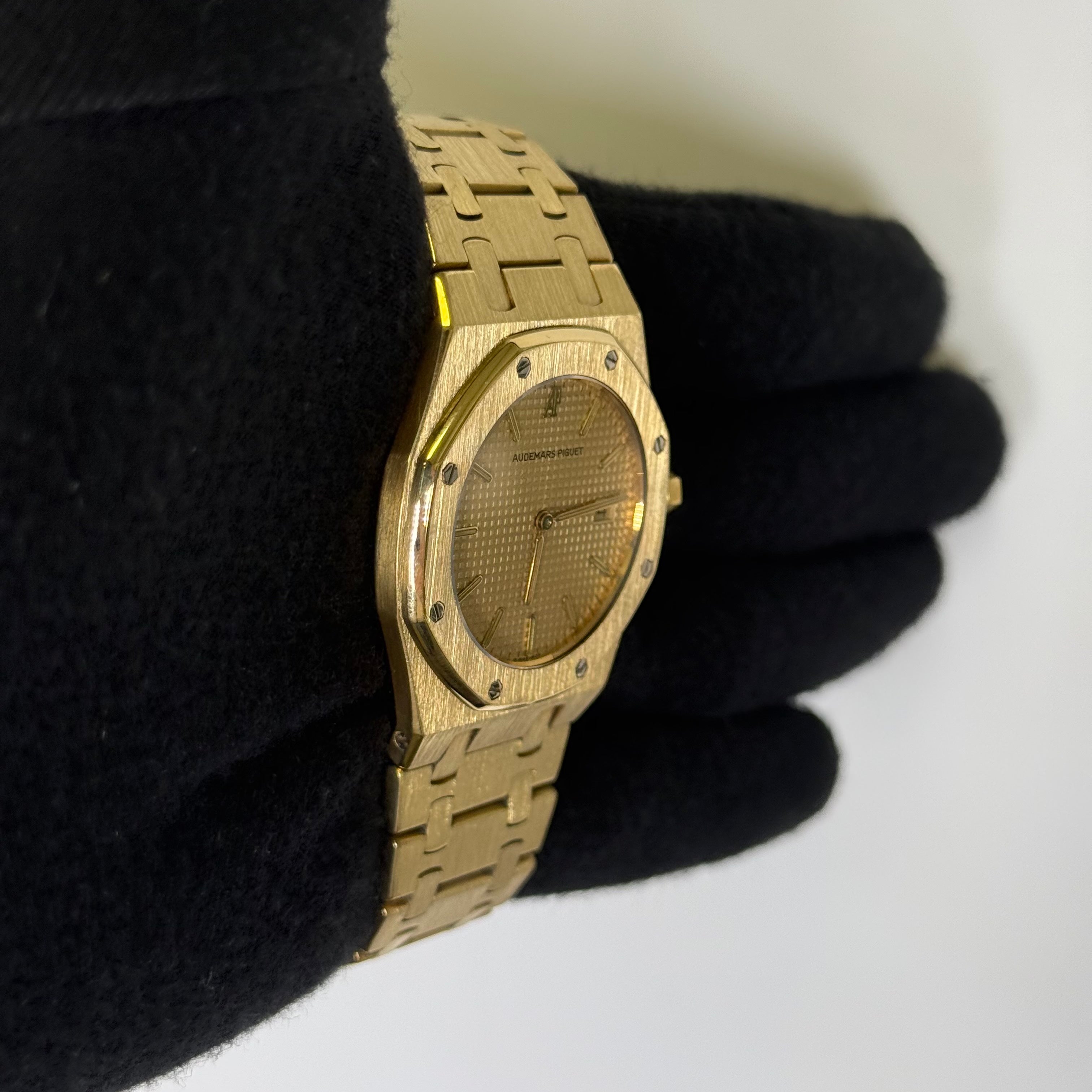 Audemars Piguet Royal Oak 33mm Gold Dial Watch Ref# 56175BA.OO.0789BA - Happy Jewelers Fine Jewelry Lifetime Warranty