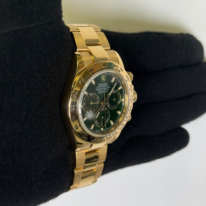 Rolex Daytona 40mm Green Dial Watch Ref# 116508 - Happy Jewelers Fine Jewelry Lifetime Warranty