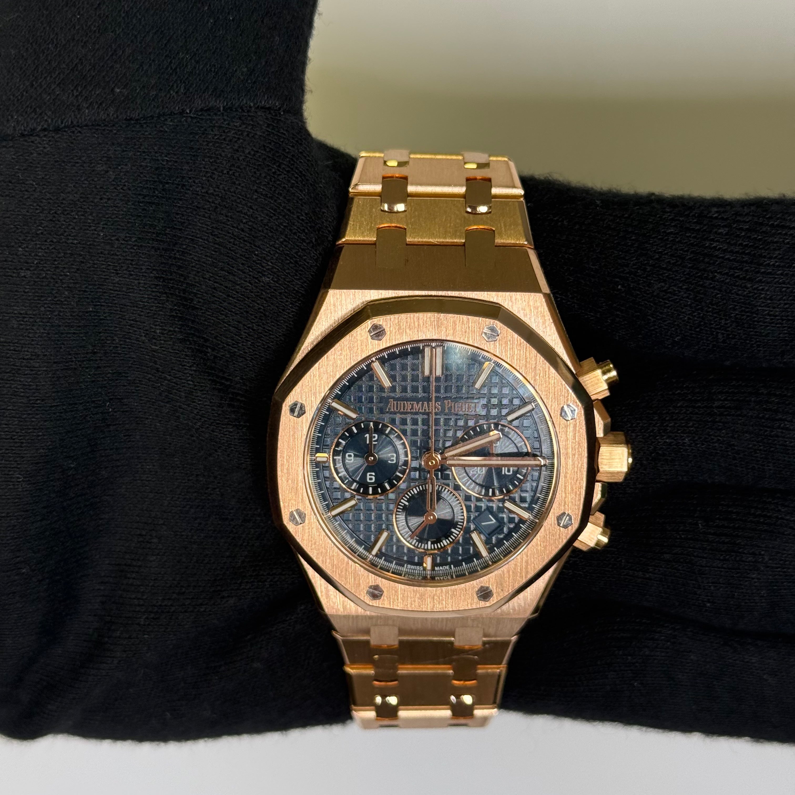 Audemars Piguet Royal Oak 38mm Blue Dial Ref# 26715OR.OO.1356OR.01 - Happy Jewelers Fine Jewelry Lifetime Warranty