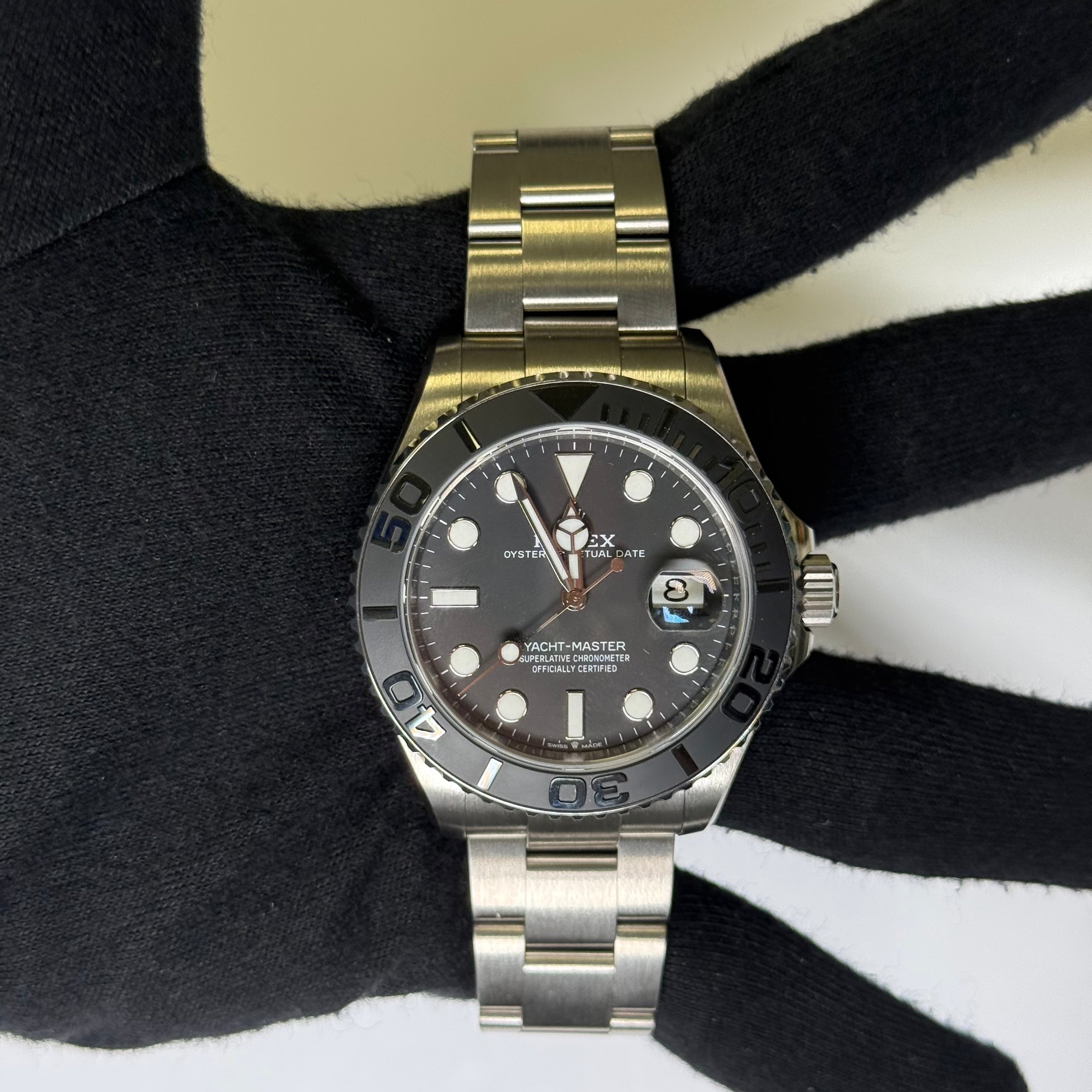 Rolex Yacht-Master 42mm Black Dial Watch Ref# 226627 - Happy Jewelers Fine Jewelry Lifetime Warranty
