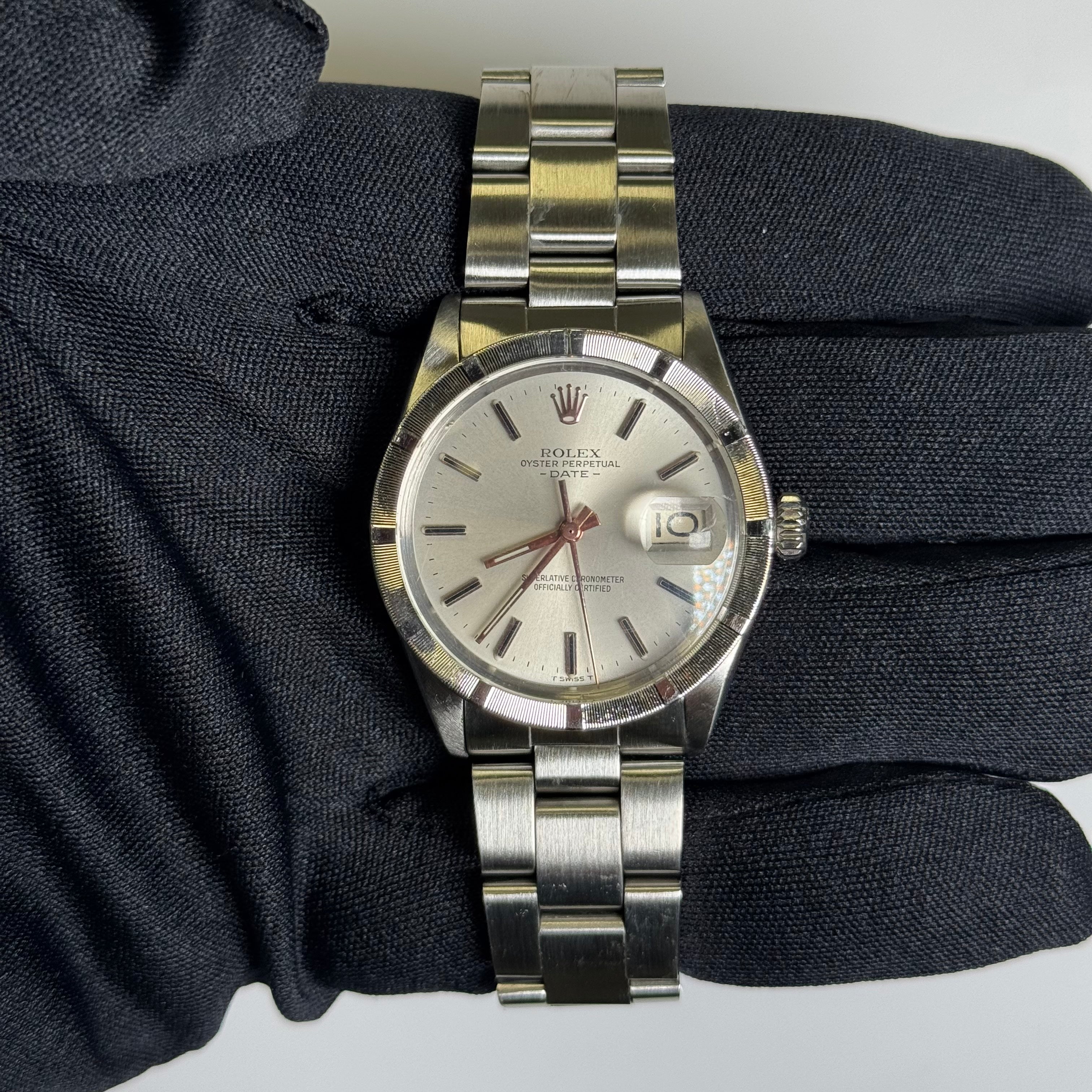 Rolex Oyster Perpetual 34mm Silver Dial Watch Ref# 1501 - Happy Jewelers Fine Jewelry Lifetime Warranty