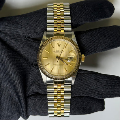 Rolex Datejust 36mm Champagne Dial Watch Ref# 16013 - Happy Jewelers Fine Jewelry Lifetime Warranty