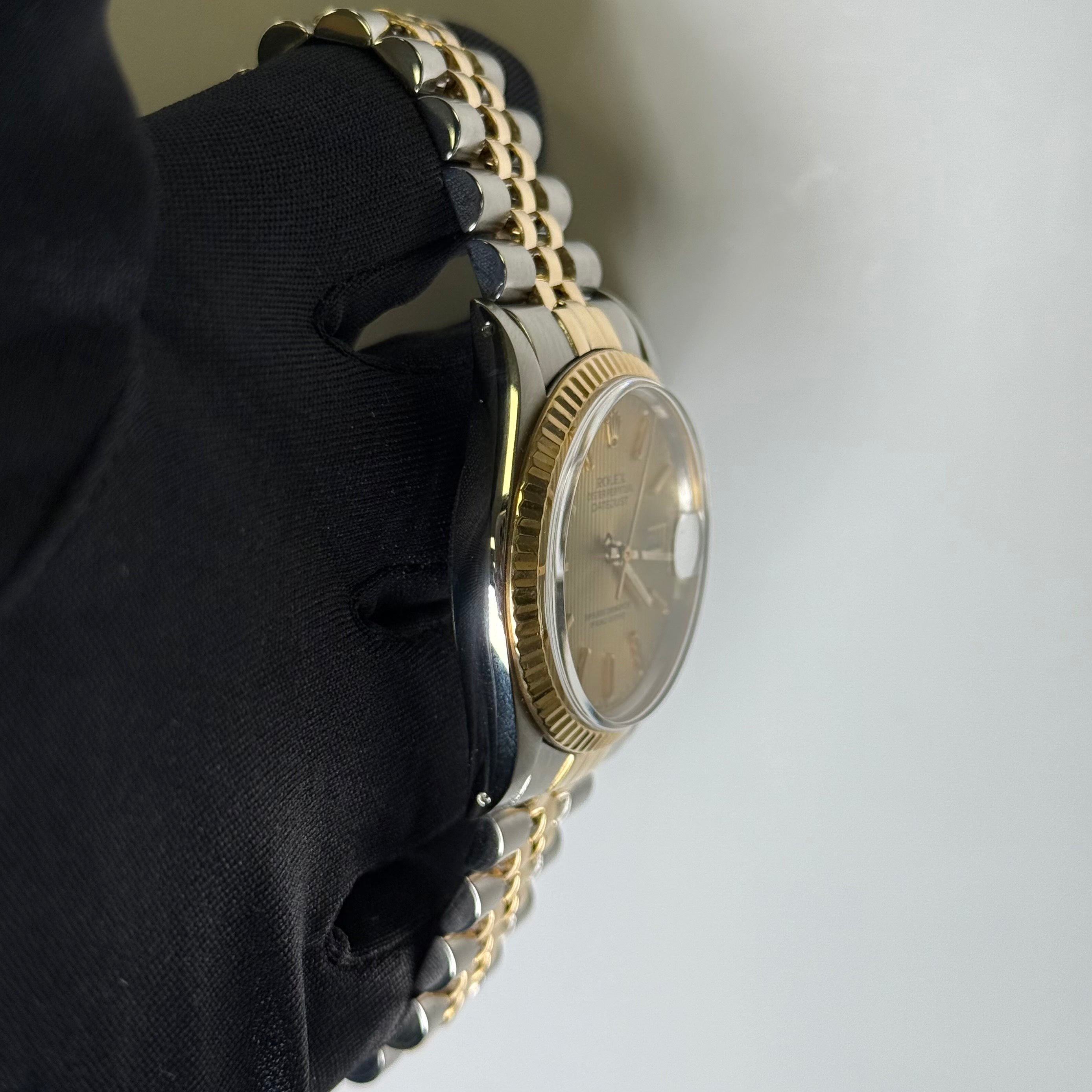 Rolex Datejust 36mm Champagne Dial Watch Ref# 16013 - Happy Jewelers Fine Jewelry Lifetime Warranty