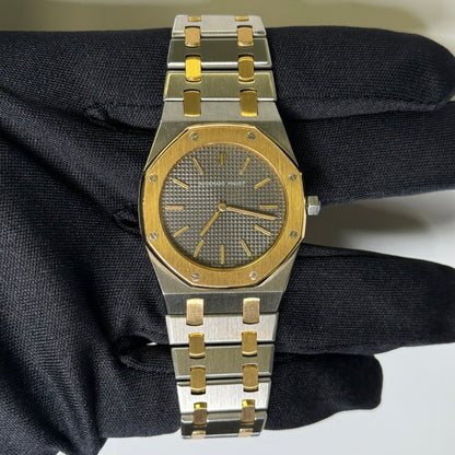 Audemars Piguet Royal Oak Stainless Steel & Yellow Gold 33mm Grey Stick Dial Watch Reference# 15000ST.OO.0789ST.01 - Happy Jewelers Fine Jewelry Lifetime Warranty