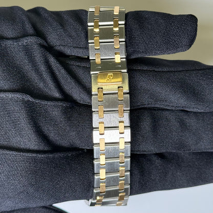 Audemars Piguet Royal Oak Stainless Steel & Yellow Gold 33mm Grey Stick Dial Watch Reference# 15000ST.OO.0789ST.01 - Happy Jewelers Fine Jewelry Lifetime Warranty