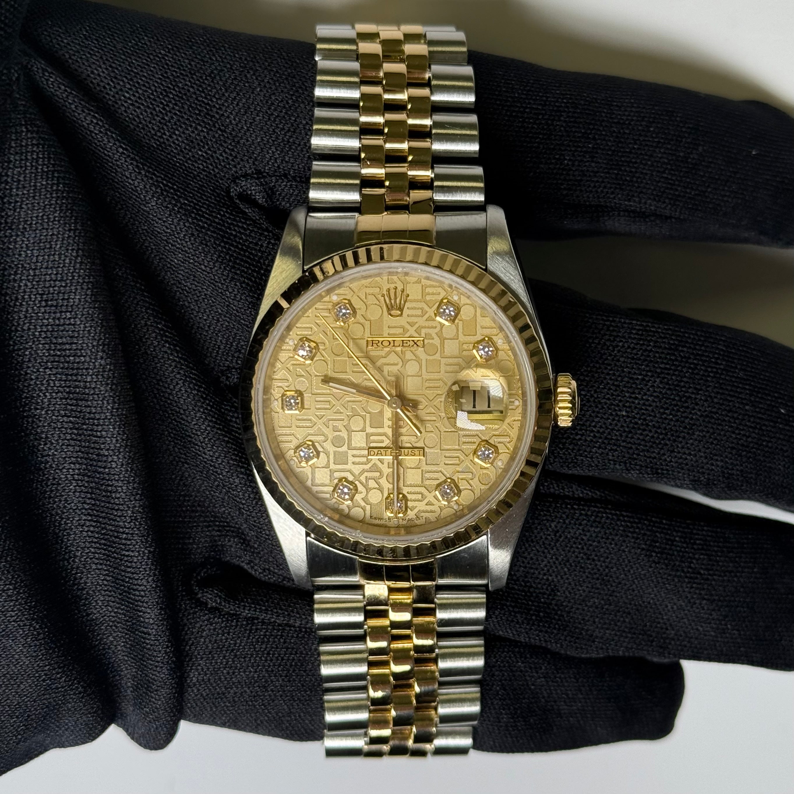 Rolex Datejust 36mm Champagne Dial Watch Ref# 16233 - Happy Jewelers Fine Jewelry Lifetime Warranty