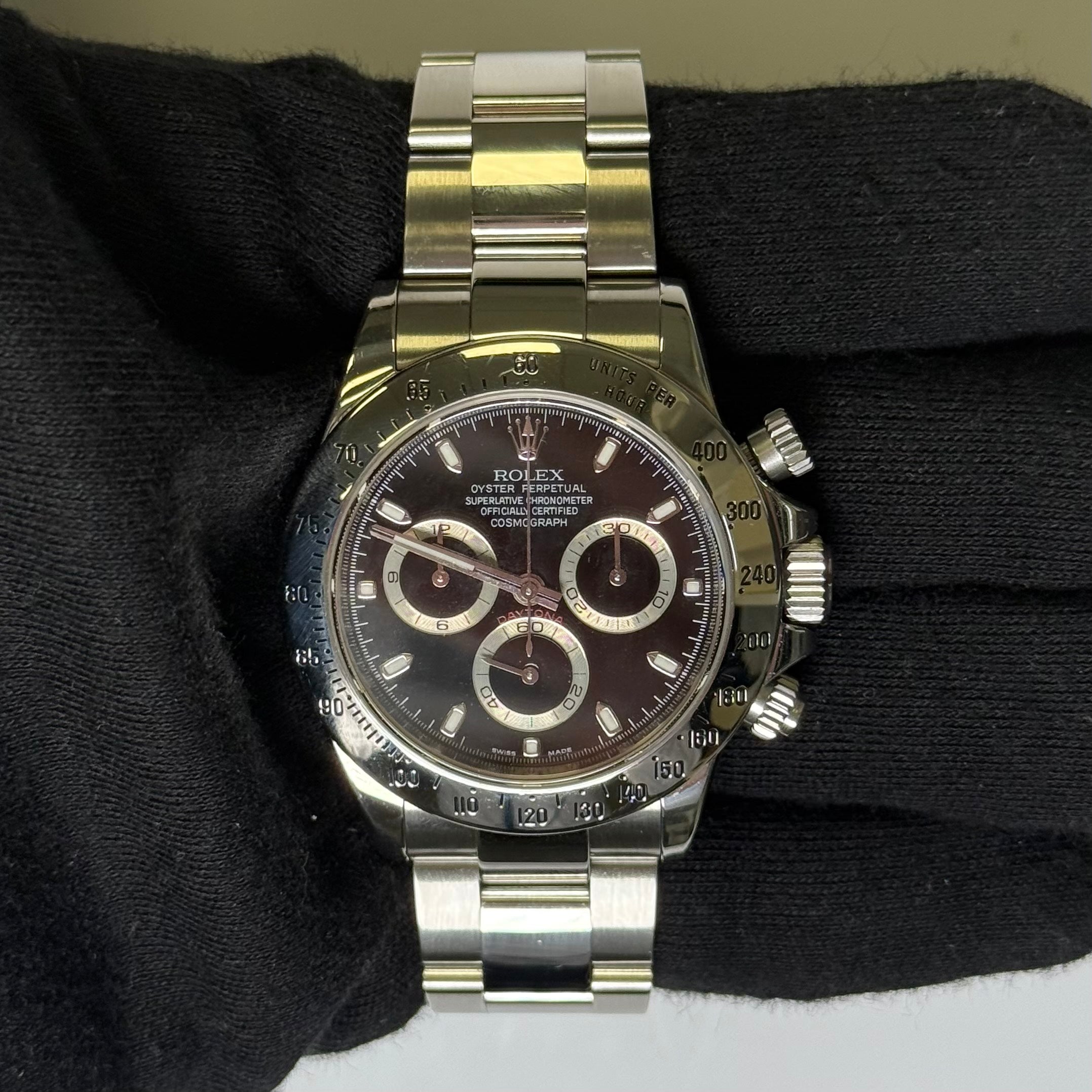 Rolex Daytona 40mm Black Dial Watch Ref# 116520 - Happy Jewelers Fine Jewelry Lifetime Warranty