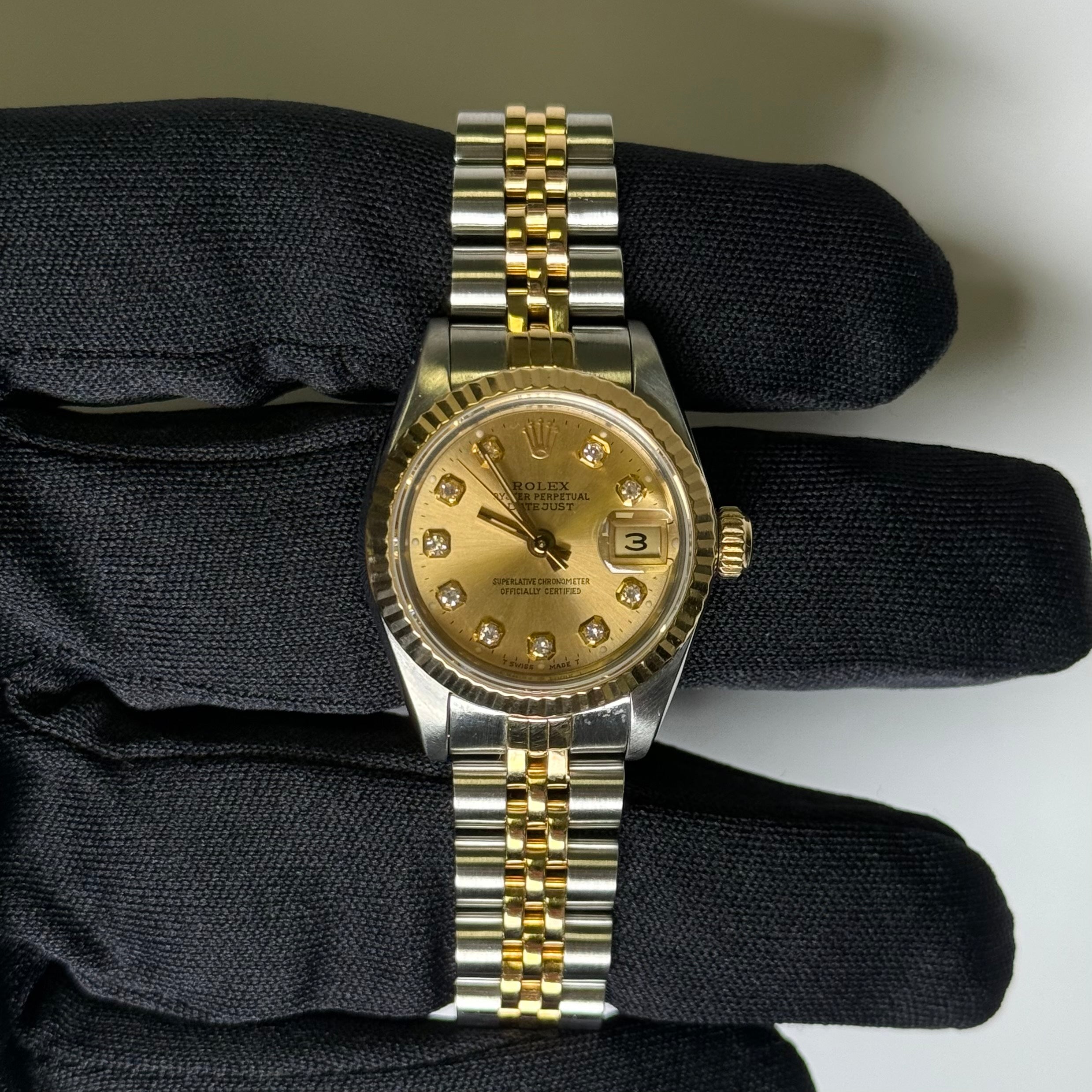 Rolex Datejust 26mm Champagne Dial Watch Ref# 69173 - Happy Jewelers Fine Jewelry Lifetime Warranty