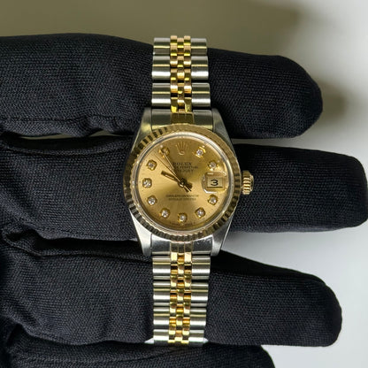 Rolex Datejust 26mm Champagne Dial Watch Ref# 69173 - Happy Jewelers Fine Jewelry Lifetime Warranty