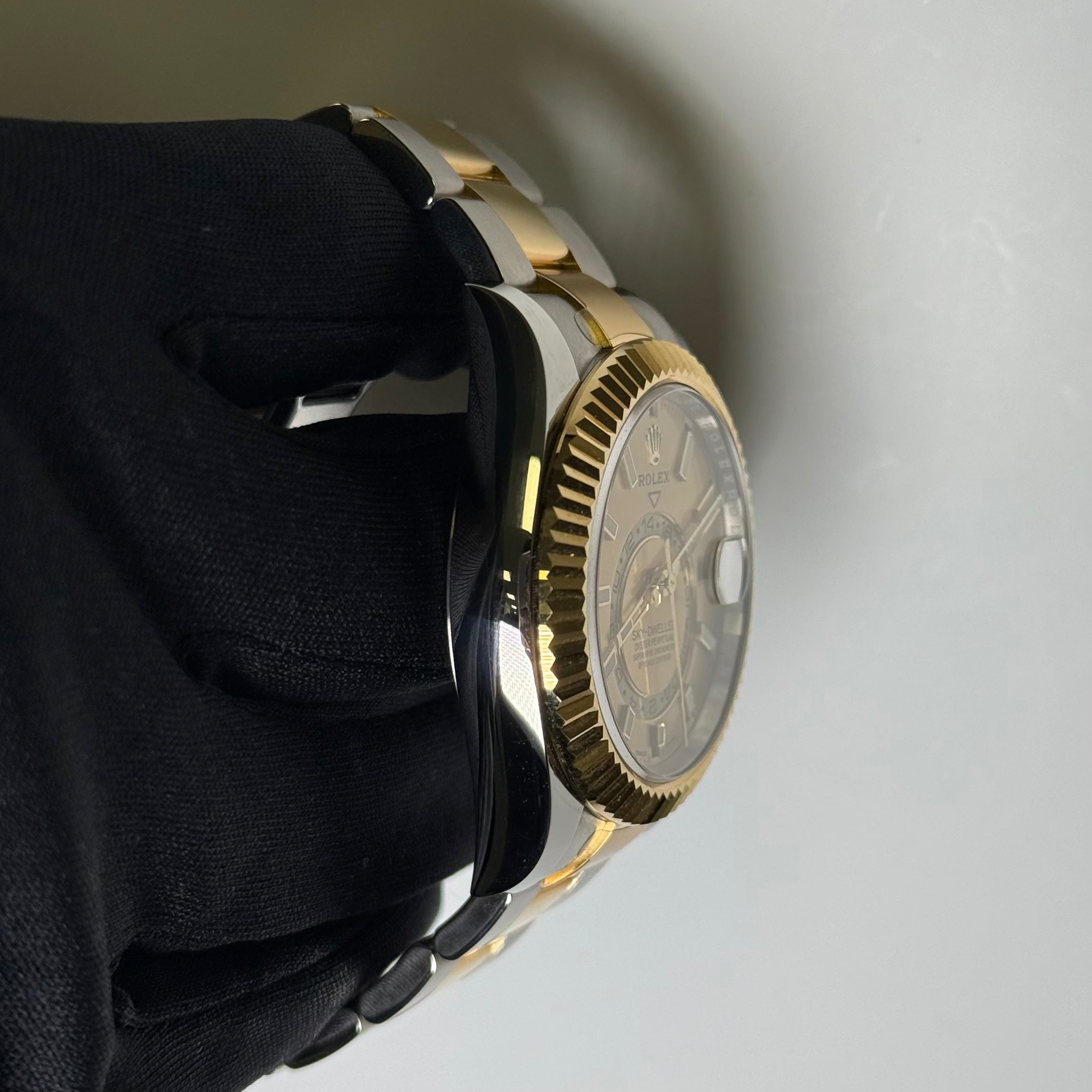 Rolex Sky-Dweller 42mm Champagne Dial Watch Ref# 326933 - Happy Jewelers Fine Jewelry Lifetime Warranty