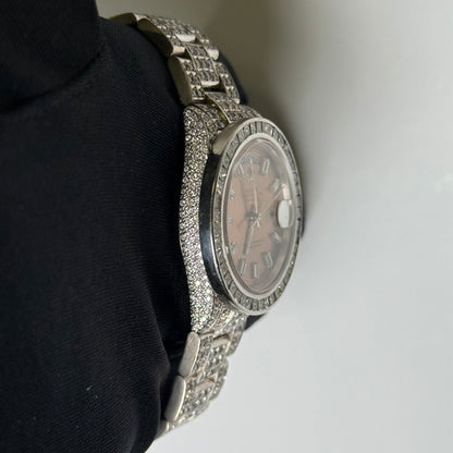 Rolex Day-Date 36mm Silver Sunkiss Dial Watch Reference# 118209 - Happy Jewelers Fine Jewelry Lifetime Warranty