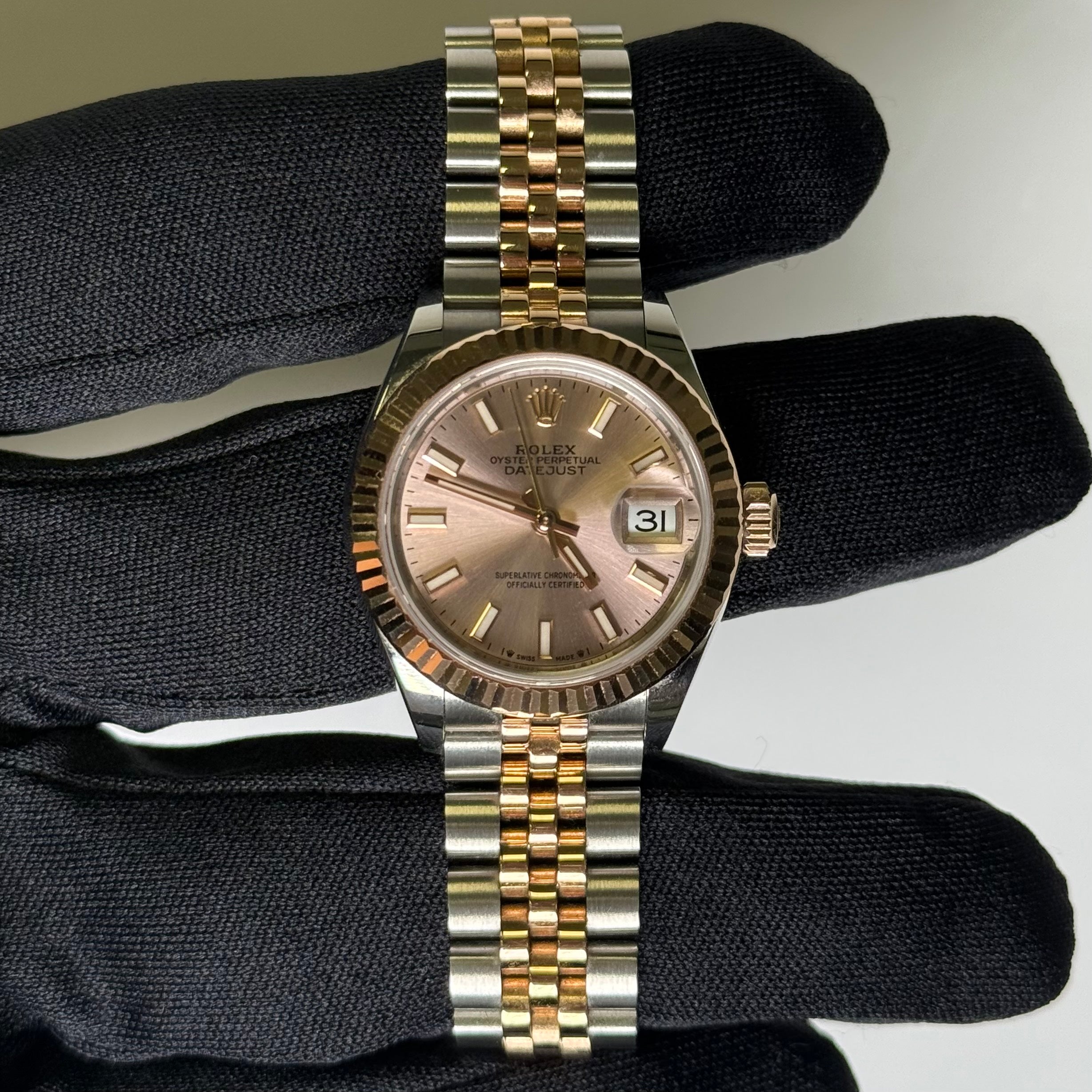Rolex Datejust 28mm Pink Dial Watch Ref# 279171 - Happy Jewelers Fine Jewelry Lifetime Warranty