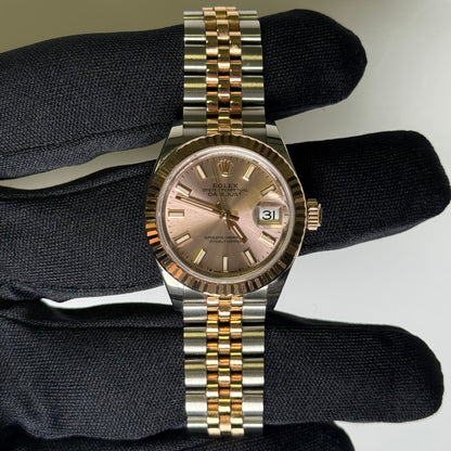 Rolex Datejust 28mm Pink Dial Watch Ref# 279171 - Happy Jewelers Fine Jewelry Lifetime Warranty