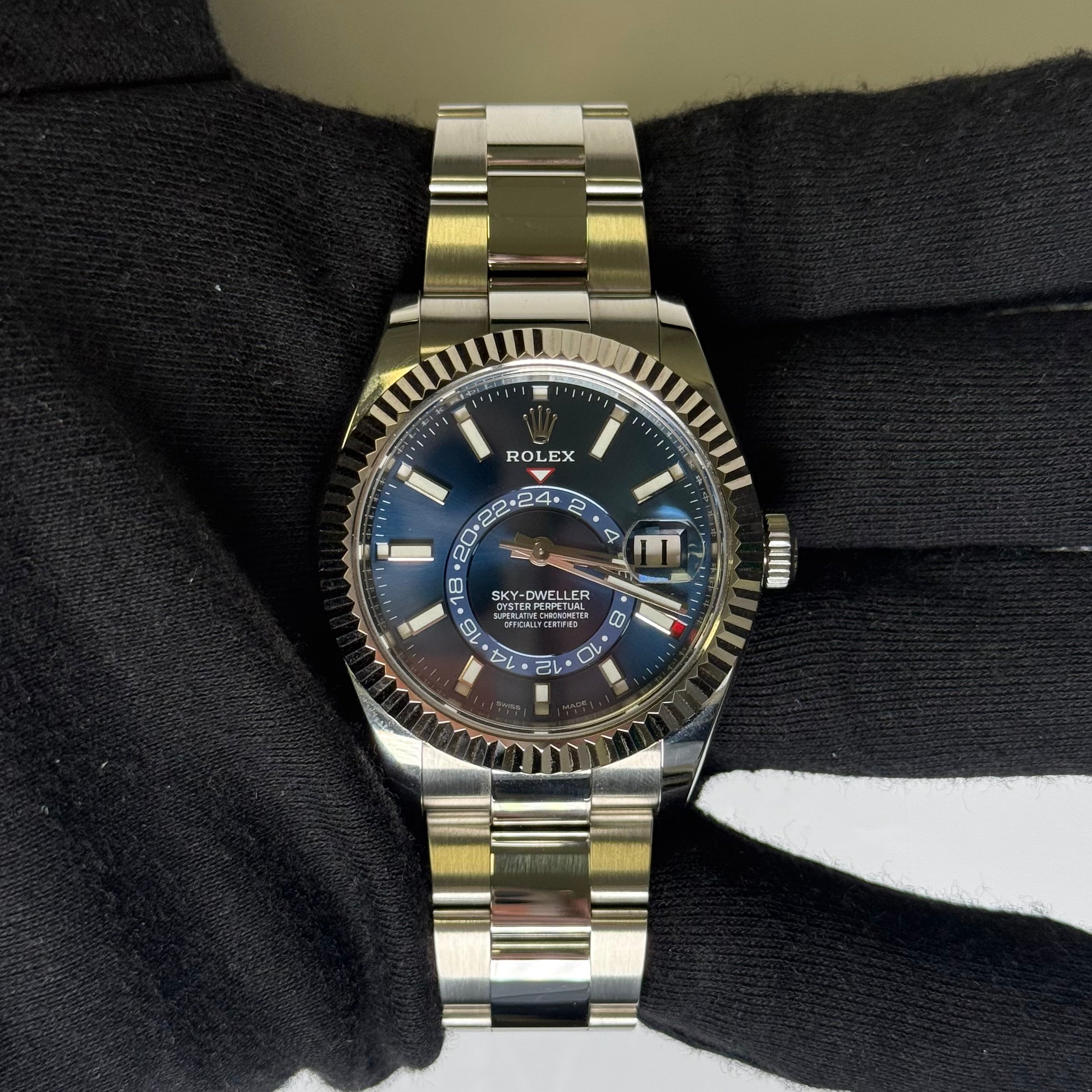 Rolex Sky-Dweller 42mm Blue Dial Watch Ref# 326934 - Happy Jewelers Fine Jewelry Lifetime Warranty