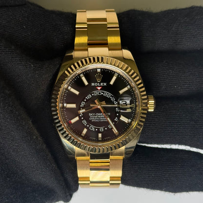 Rolex Sky-Dweller 42mm Black Dial Watch Ref# 326938 - Happy Jewelers Fine Jewelry Lifetime Warranty