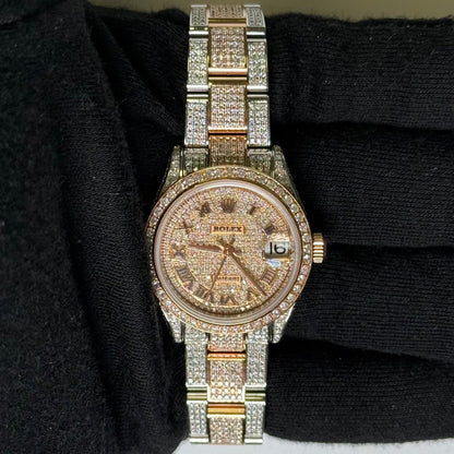 Rolex Datejust 31mm Custom Iced Out Dial Watch Ref# 278241 - Happy Jewelers Fine Jewelry Lifetime Warranty