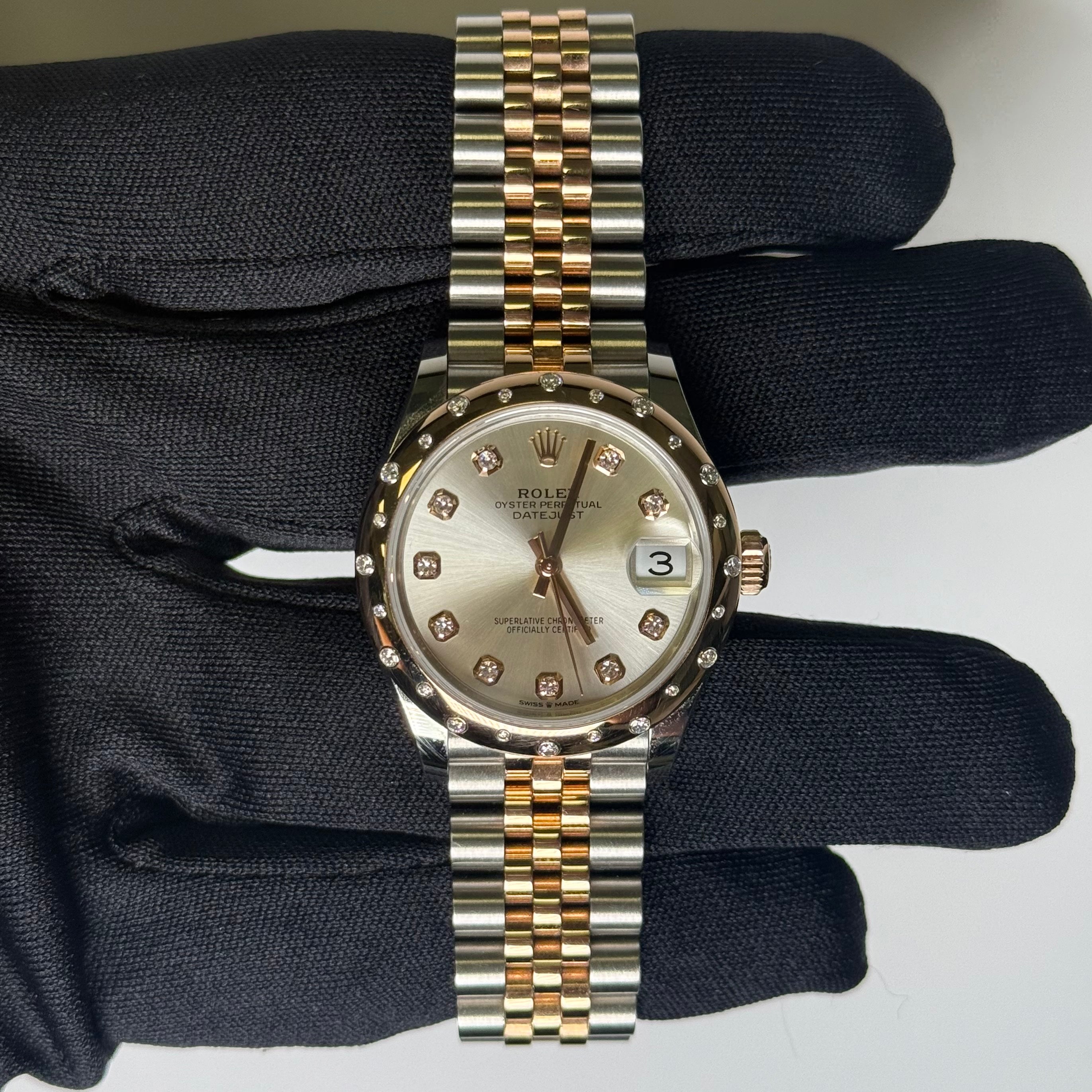 Rolex Datejust 31mm Silver Diamond Dial Watch Ref# 278341RBR - Happy Jewelers Fine Jewelry Lifetime Warranty