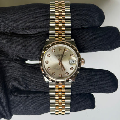 Rolex Datejust 31mm Silver Diamond Dial Watch Ref# 278341RBR - Happy Jewelers Fine Jewelry Lifetime Warranty