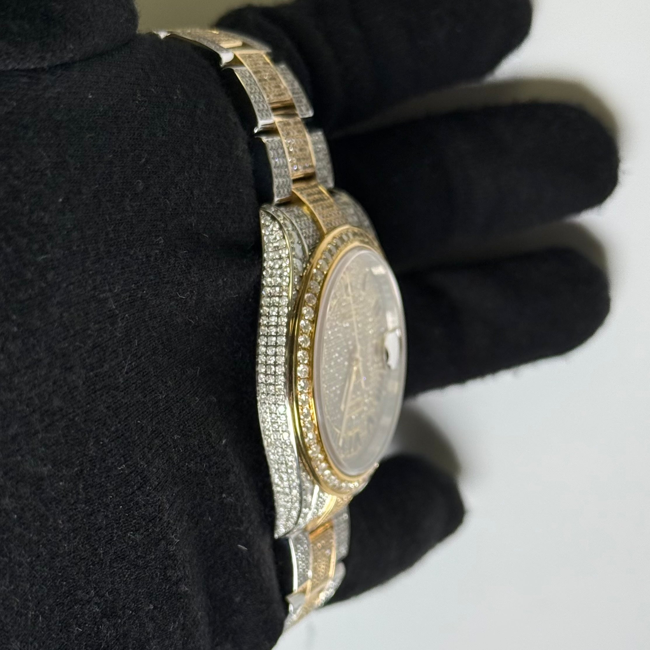 Rolex Datejust 41mm Custom Iced Out Dial Watch Ref# 126333 - Happy Jewelers Fine Jewelry Lifetime Warranty