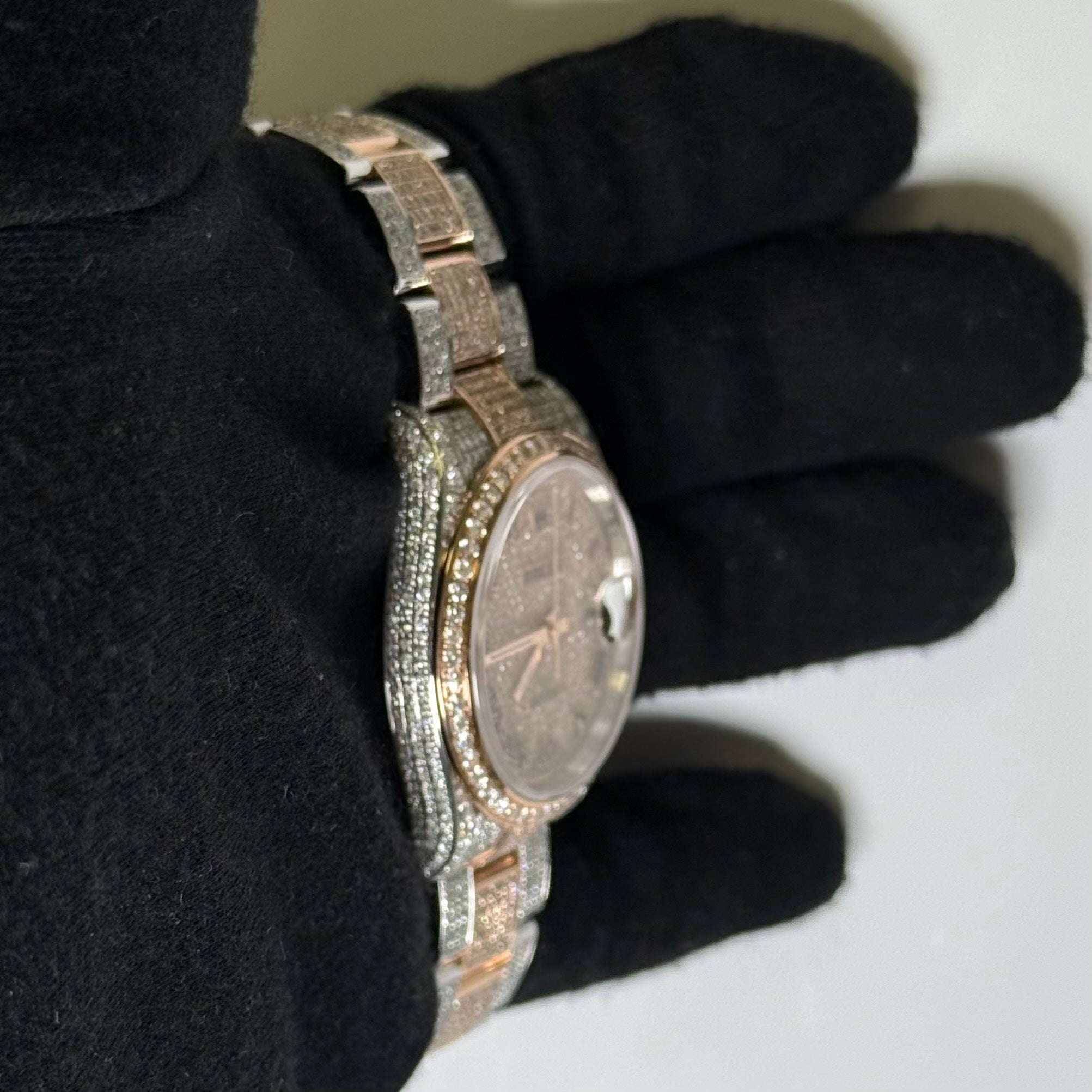 Rolex Datejust 36mm Custom Iced Out Dial Watch Ref# 126231 - Happy Jewelers Fine Jewelry Lifetime Warranty